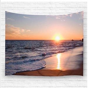 Beach Sunset Tapestry